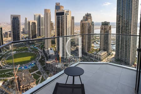 2 Bedroom Flat for Rent in Dubai Creek Harbour, Dubai - Skyline Balcony Overlooking the City. png 2 Bedroom Flat for Rent in Dubai Creek Harbour, Dubai - Skyline Balcony Overlooking the City. png