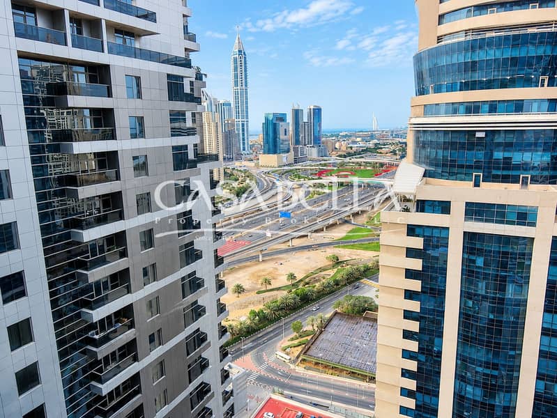 2 Dubai Skyline Through High-Rise Towers. png