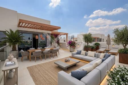 تاون هاوس 6 غرف نوم للبيع في داماك هيلز، دبي - Virtually Staged — Entertainer Patio & Pergola Dining Terrace