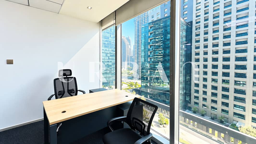 3 Sunlit Modern Office Overlooking Cityscape. png