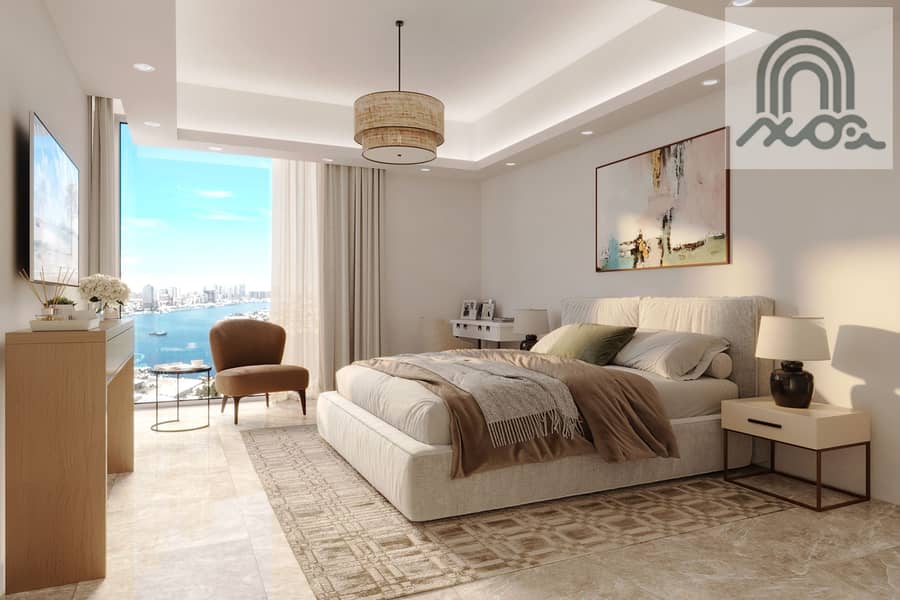 23 Standard Apt Bedroom Ajman Creek Towers. jpg