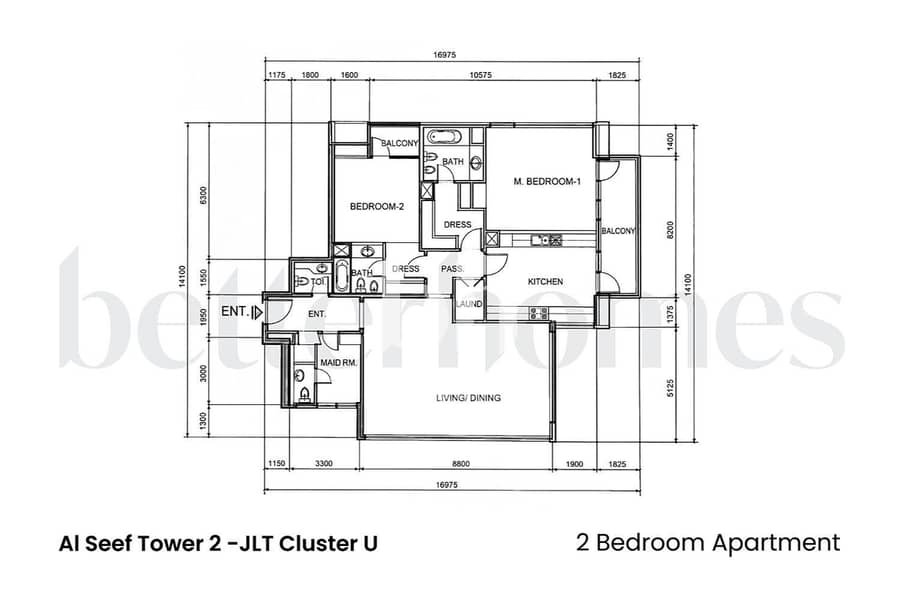17 Al Seef Tower 2 JLT Cluster U Jumeirah Lake Towers NEWFLOORPLAN 2