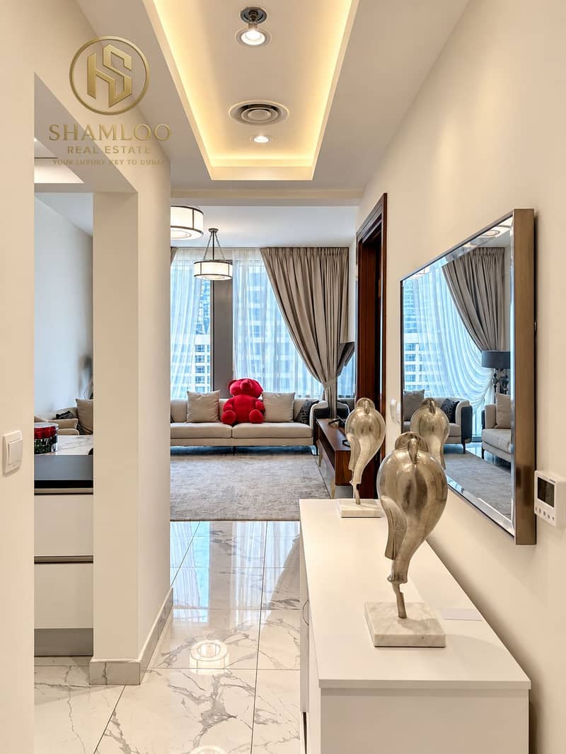 3 Modern Hallway with Red Teddy Bear. png