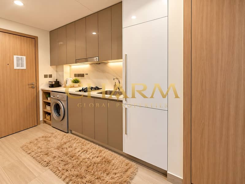 4 Warm Modern Kitchenette Corridor. png