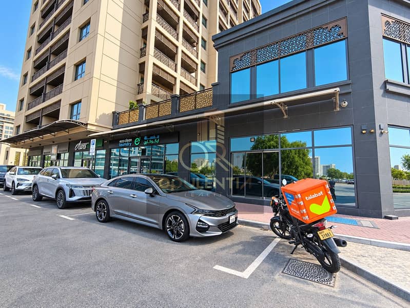 8 Modern Urban Shops with Delivery Bike. png