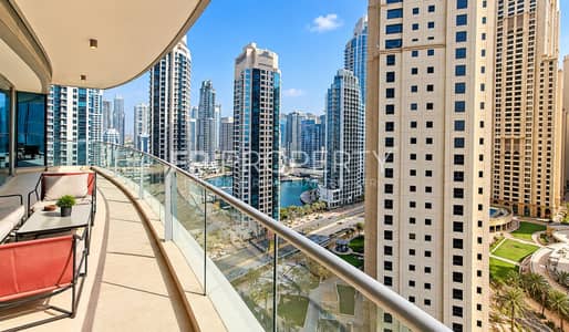 2 Cпальни Апартамент в аренду в Дубай Марина, Дубай - Sunny Marina Balcony Skyline. png 2 Cпальни Апартамент в аренду в Дубай Марина, Дубай - Sunny Marina Balcony Skyline. png