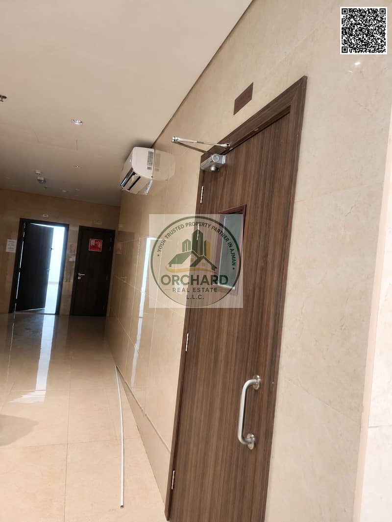 Modern Beige Marble Hallway with Wooden Door. png Modern Beige Marble Hallway with Wooden Door. png
