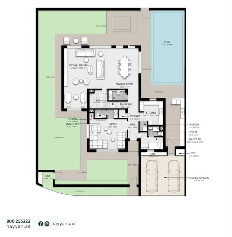 21 Floor plan 4 bed Villa G floor. jpg