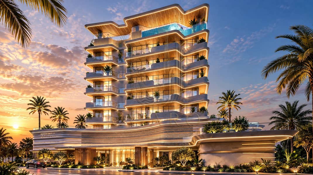 10 Wavy Luxury Tower at Sunset. png