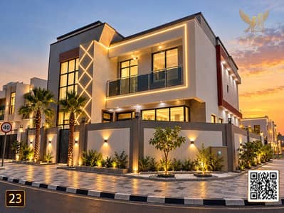 5 habitaciones Villa para en Venta en Al Yasmeen, Ajman - Twilight Luxury Villa with QR Code. png 5 habitaciones Villa para en Venta en Al Yasmeen, Ajman - Twilight Luxury Villa with QR Code. png