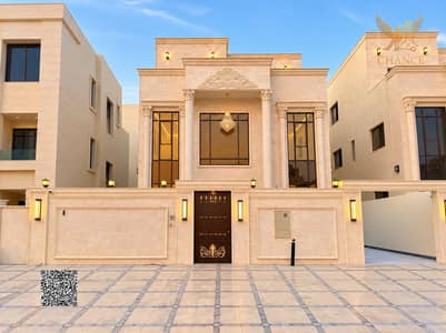 Villa de 5 chambres à à vendre à Al Helio, Ajman - batch_Grand Symmetrical Villa at Dusk. png Villa de 5 chambres à à vendre à Al Helio, Ajman - batch_Grand Symmetrical Villa at Dusk. png
