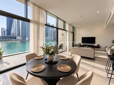 2 Camere Appartamento in affitto a Business Bay, Dubai - Luxury Waterfront Apartment Dining Room. png