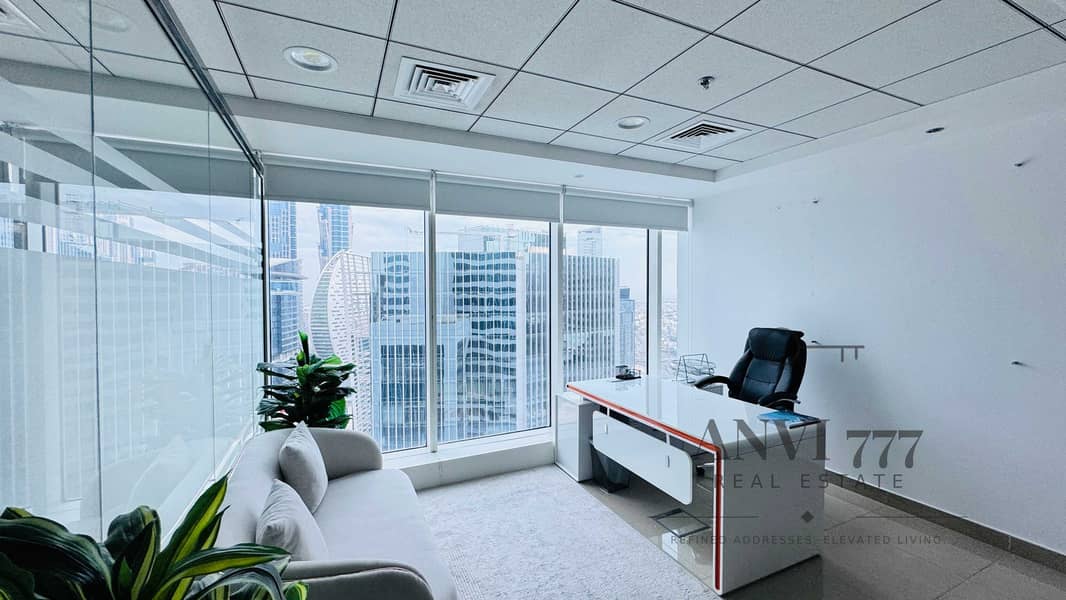 Full Canal View | Very High Floor | Luxury Office | Burlington Tower | Business Bay