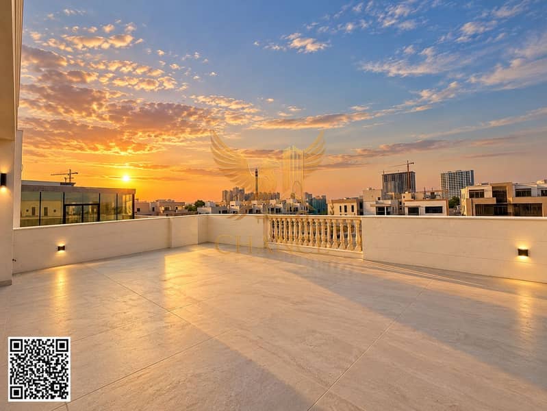 3 Golden Hour Rooftop Overlooking the City. png