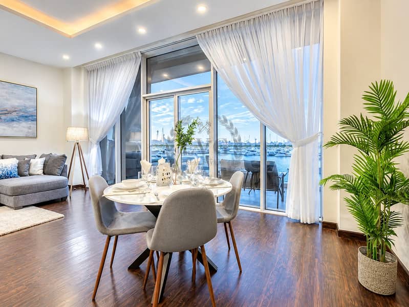 7 Modern Dining Room with Marina Views. png