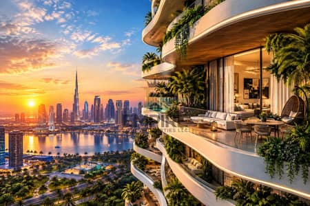 شقة 1 غرفة نوم للبيع في مجمع دبي لاند ريزيدنس (DLRC)، دبي - Futuristic Terraces Over the Sunset Skyline. png