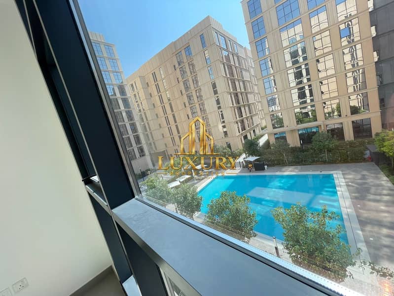 5 1BHK Apartment for Rent in Al Mamsha, Sharjah – AED 41,999 Yearly | Stunning Pool View
