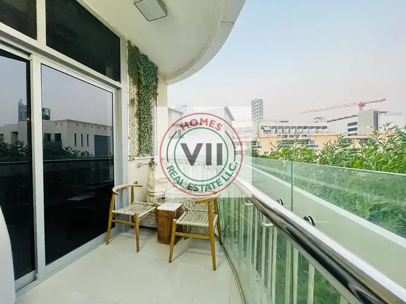 Furnished 1BED ROOM | Shamal Waves | Balcony | JVC