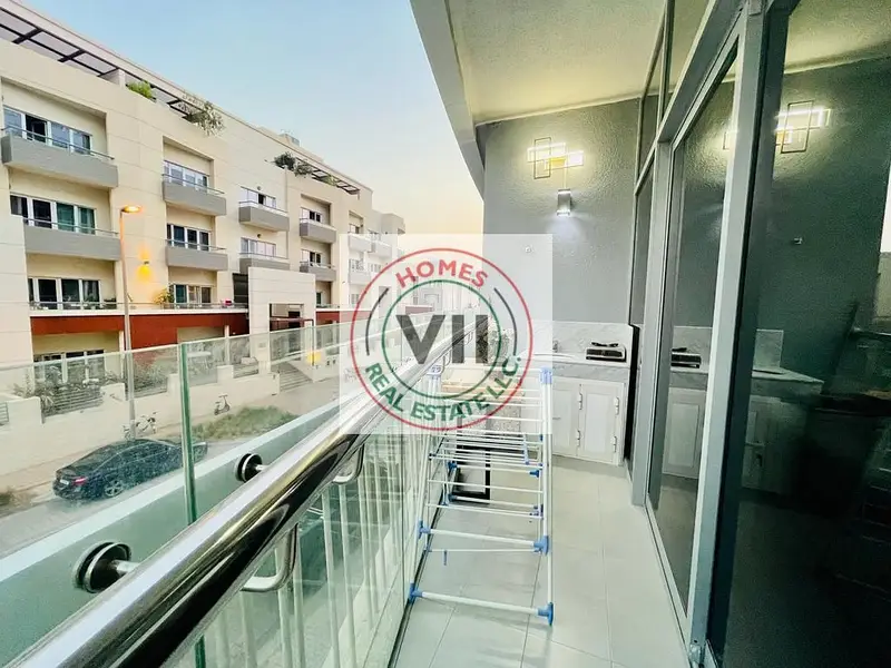 Furnished 1BED ROOM | Shamal Waves | Balcony | JVC
