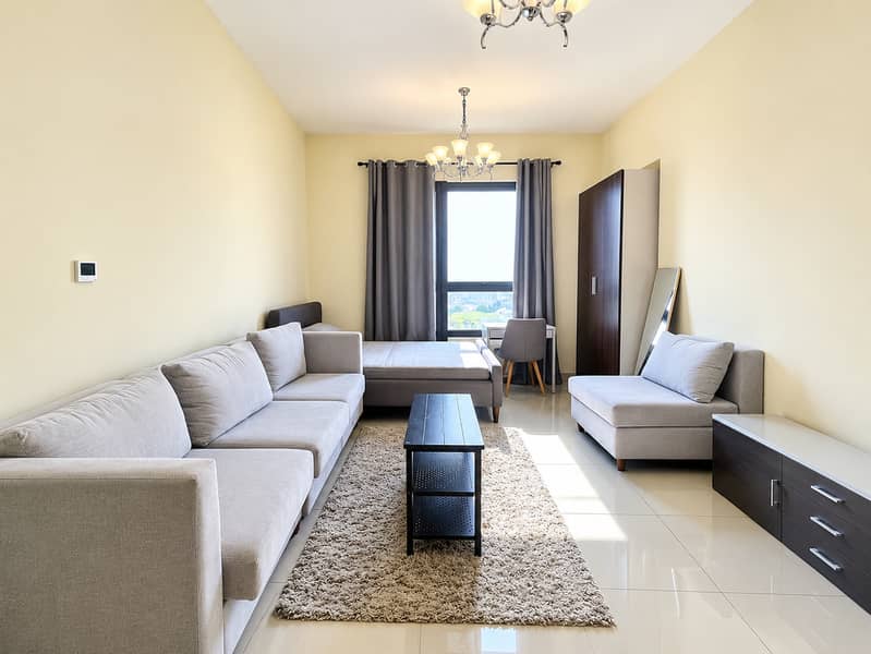 FULLY FURNISHED STUDIO DEWA BUILDING READY TO MOVE