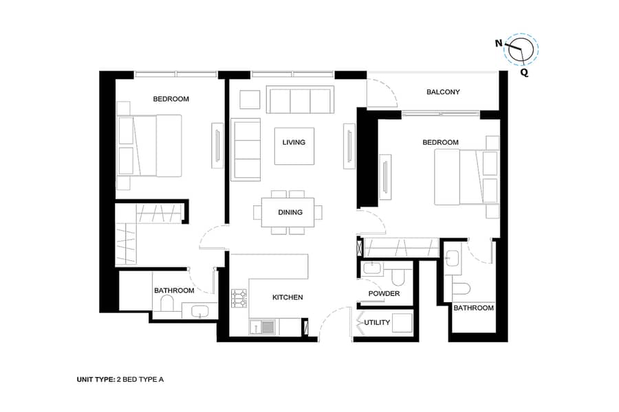 9 sobha-one-2br-05-plattegrond. jpg