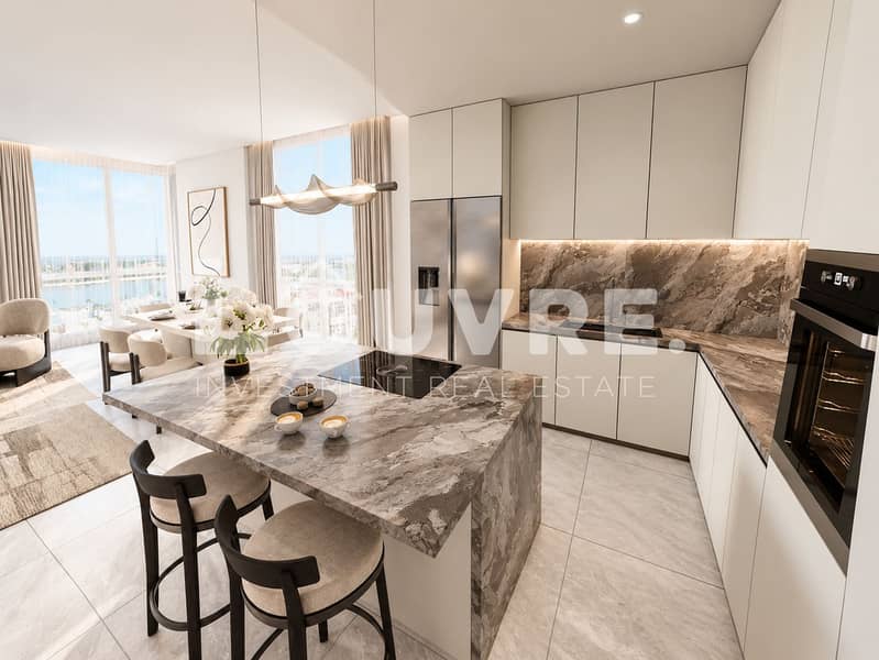 6 Sunlit Minimalist Kitchen with Marble Island. png