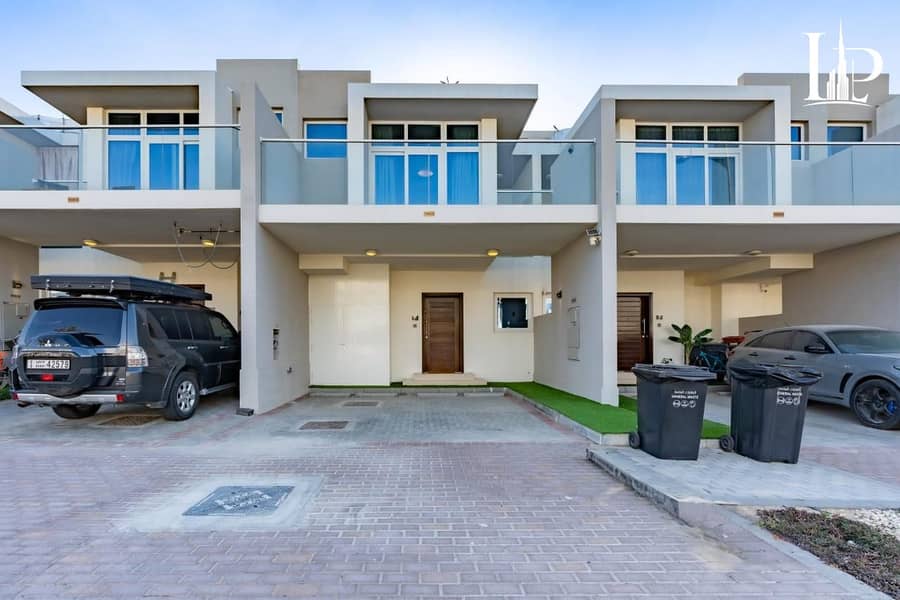 Single row Furnished 3BR Villa | Big Private Garden | Basswood DAMAC Hills 2