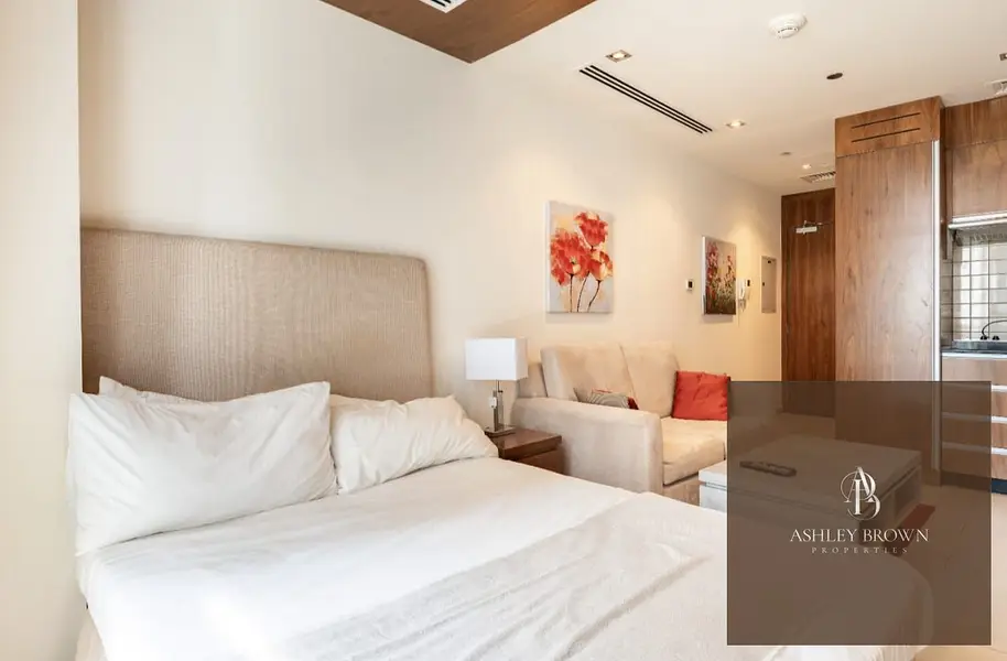 Furnished Studio | Spirit Tower | Balcony | Pool & Marina Views