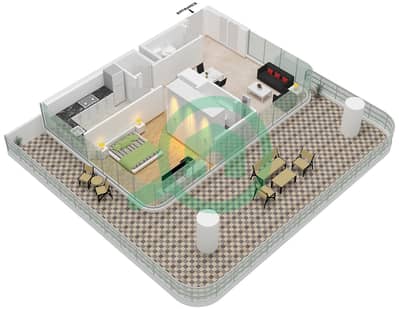 Binghatti Hillside - 1 Bedroom Apartment Type A Floor plan