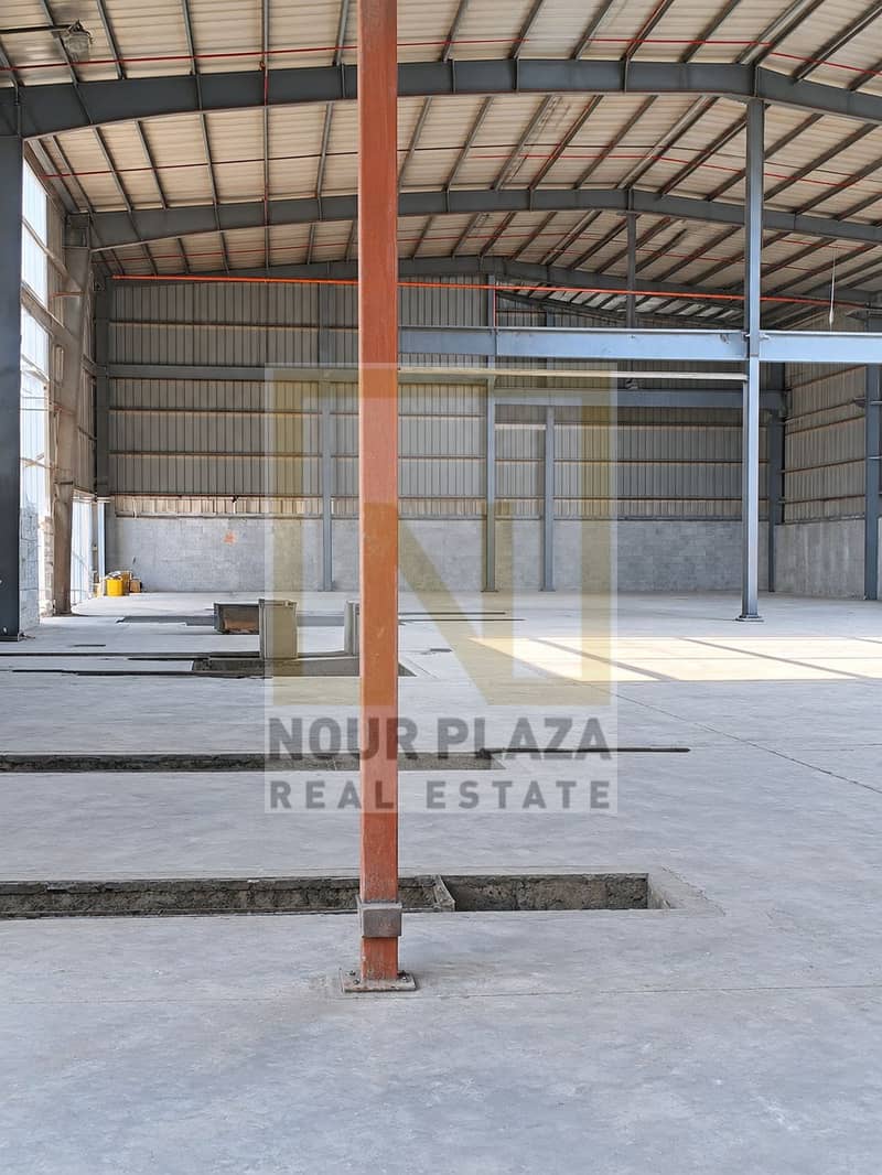 3 Empty Industrial Warehouse Interior. png