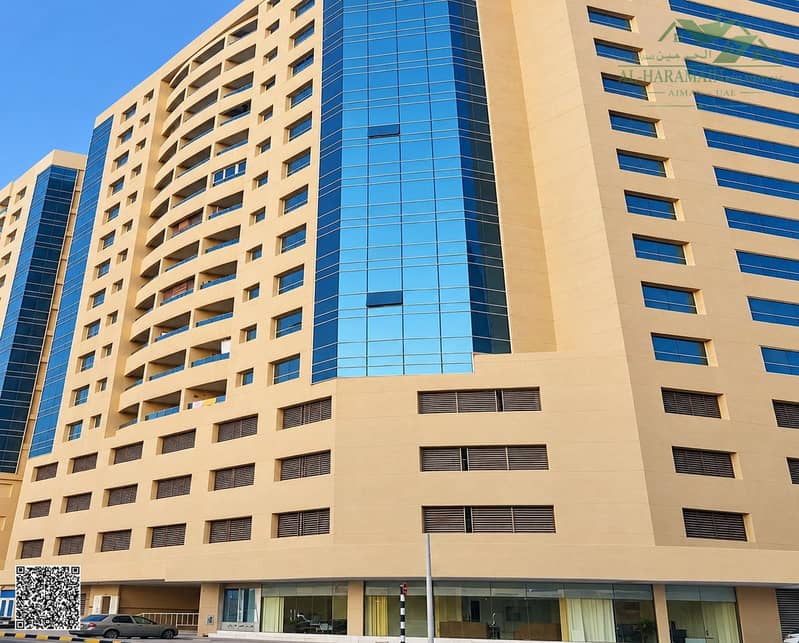 2 Modern Beige High-Rise Under Blue Sky. jpg