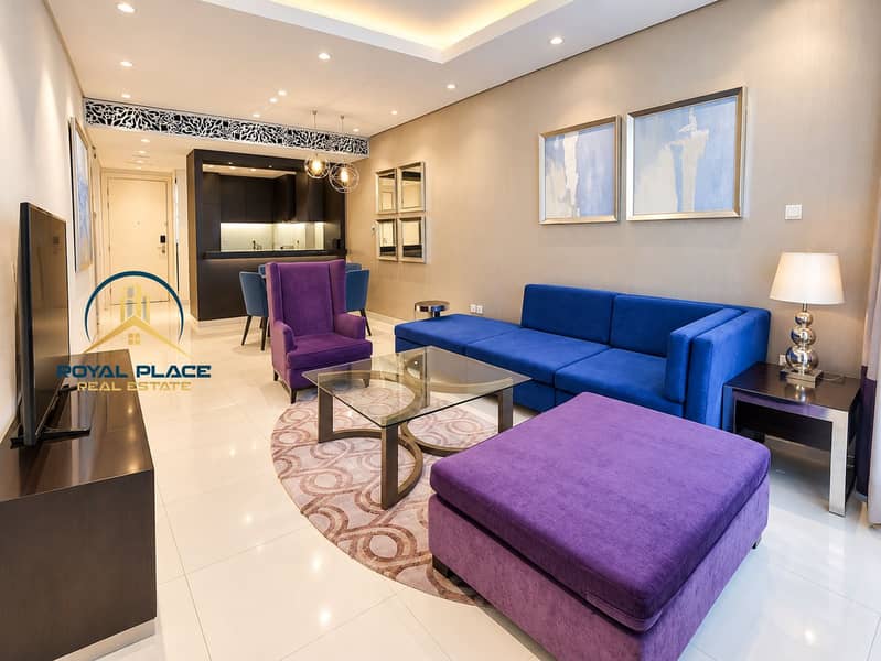 2 Refined blue and purple living room. png