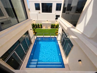 5 Bedroom Villa for Rent in Dubailand, Dubai - Modern Villa Courtyard Pool Retreat. png