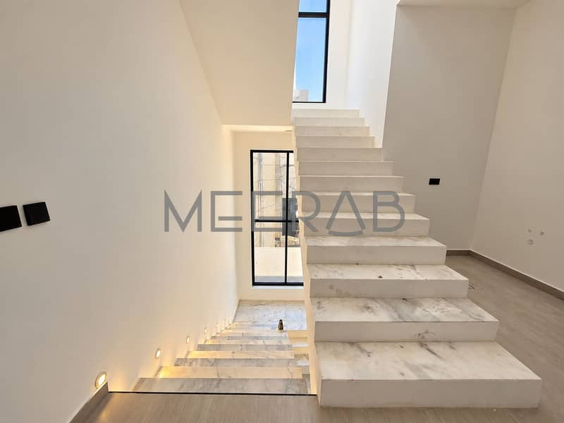 8 Minimalist Marble Stairwell with Sunlit Windows. png