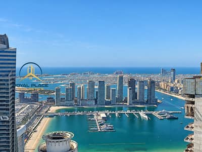 4 Cпальни Апартамент в аренду в Дубай Марина, Дубай - High-floor waterfront skyline and marina view. png