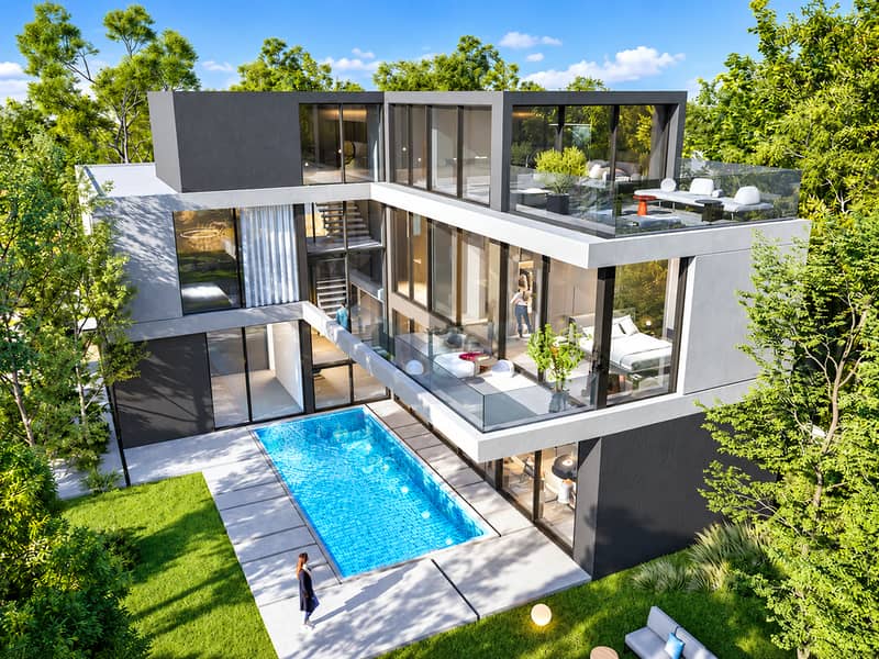 2 Modern Glass Villa by the Pool. png
