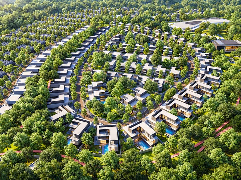 10 Eco-Luxury Villas in a Forest Spiral. png