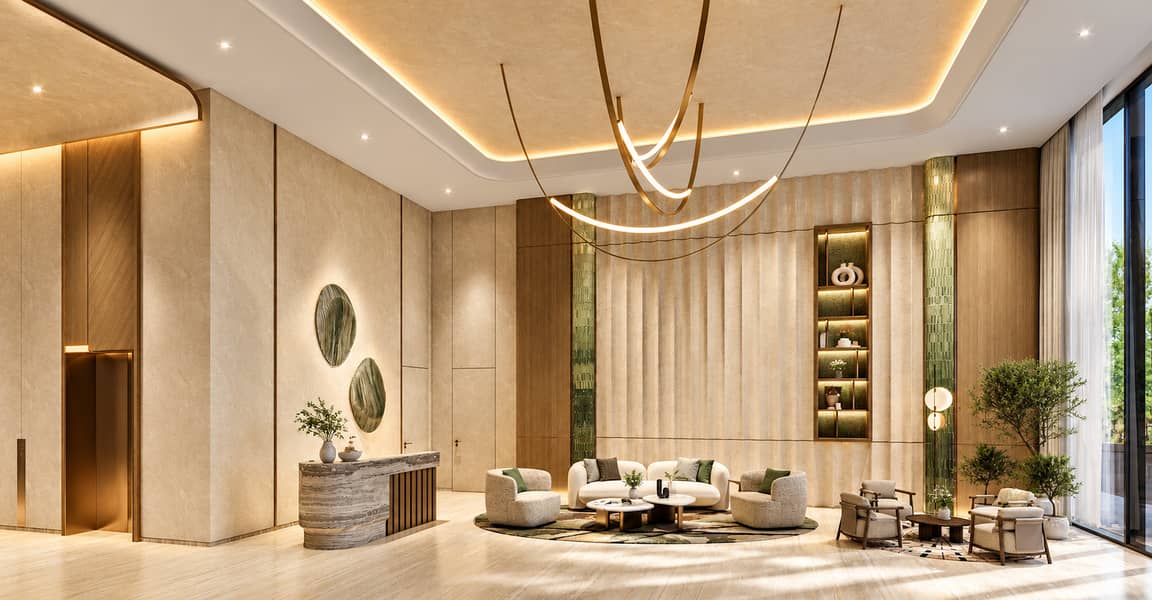 4 Luxurious Modern Lobby with Sculptural Chandelier. png