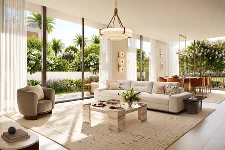 4 Schlafzimmer Villa zum Verkauf in Grand Polo Club & Resort, Dubai - Sunlit Garden-View Luxury Living Room. png 4 Schlafzimmer Villa zum Verkauf in Grand Polo Club & Resort, Dubai - Sunlit Garden-View Luxury Living Room. png