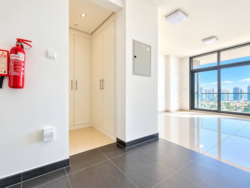 5 Bright Modern Apartment Hallway with Skyline Views. png