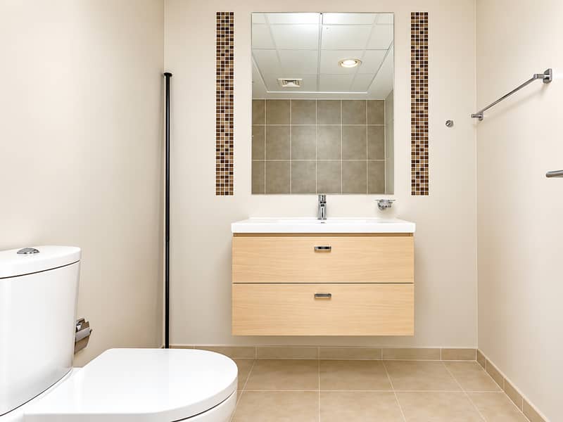 6 Minimalist Beige Bathroom with Floating Vanity. png