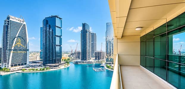 1 Camera Appartamento in affitto a Jumeirah Lake Towers (JLT), Dubai - Modern Balcony Overlooking Urban Marina. png