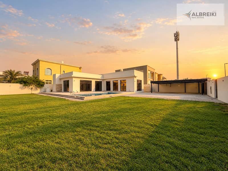 Private 3BR Villa|Private Garden| Barsha South 1 | Pool & Garden Outlook