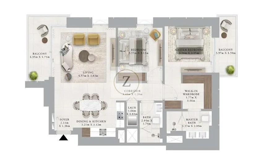 80/20 Plan | Burj View | 2 BR | Creek Haven | Dubai Creek Harbour