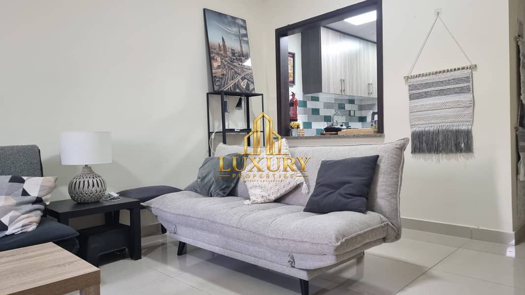 2 1BR Fully Furnished | 2 Bathrooms | Ground Floor with Private Garden | Al Zahia Garden Com