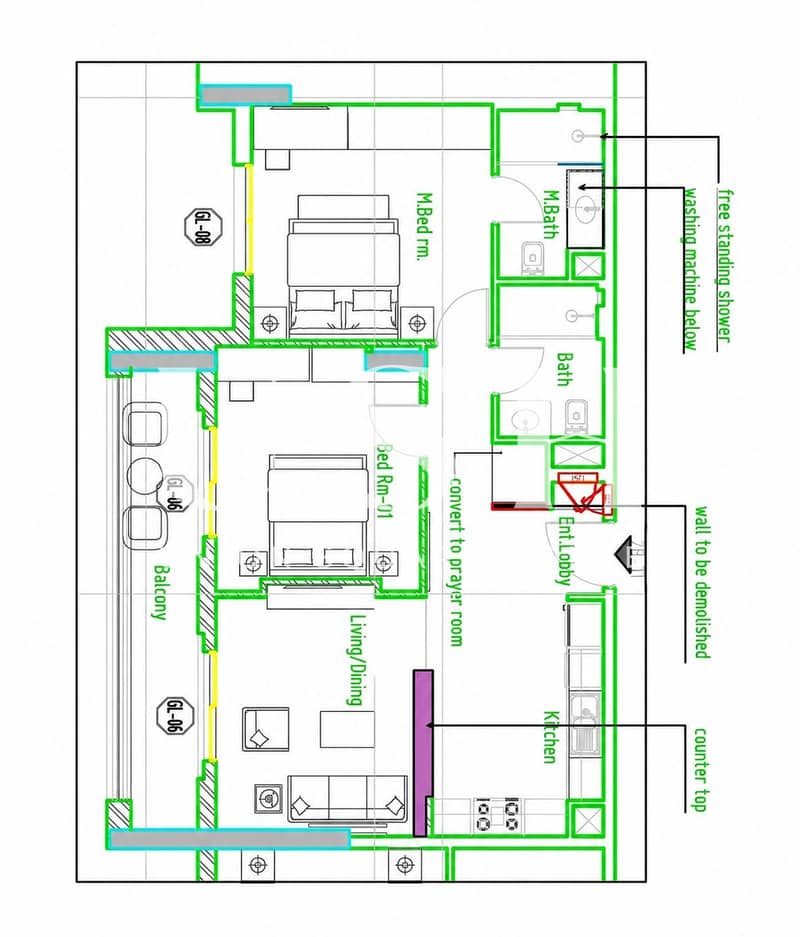 14 Zahra Apartments 1B 307 - Floor Plan. png