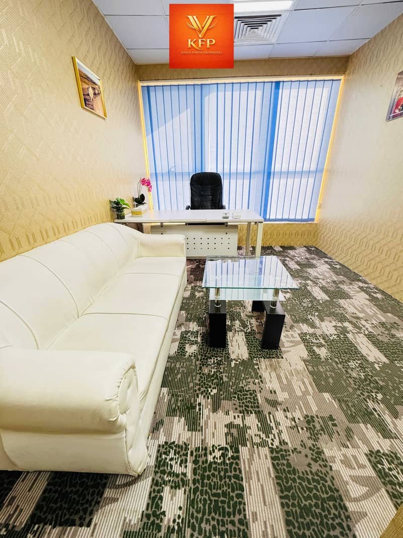 OFFICE AVAILABLE PRIME LOCATION READY TO MOVE NEAR TO METRO DEWA WIFI FREE SAME DAY EJARI