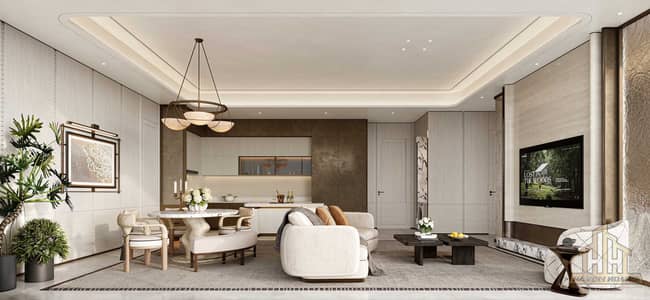 迪拜硅绿洲， 迪拜 1 卧室公寓待售 - Living_Room_1. jpg
