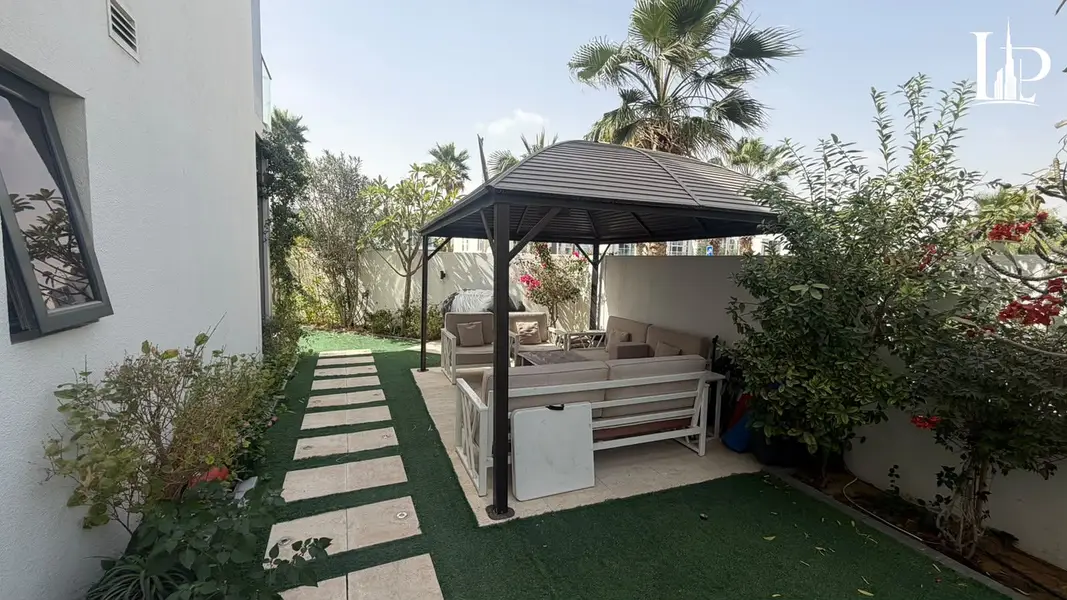 BIG PLOT SINGLE ROW Garden View 3BR Villa | Furnished | Private Terrace & Gazebo