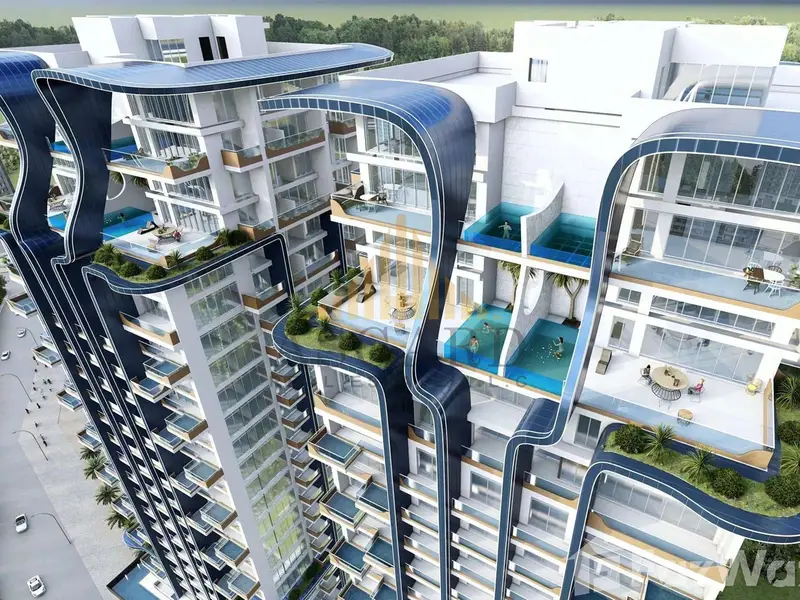 Studio Apartment | Samana Waves 2 | Private Pool Terrace | Skyline View